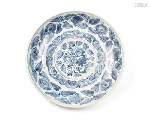 Chinese Blue & White Plate ,Ming Dynasty