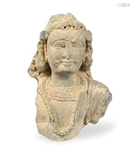 Stucco Head of Buddha Gandhara Figure,4/5th C.