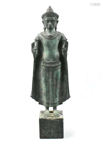 Antique South East Asian Standing Buddha,19th C,