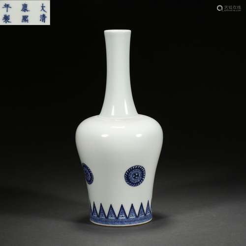 Qing Dynasty Blue and White Net Bottle