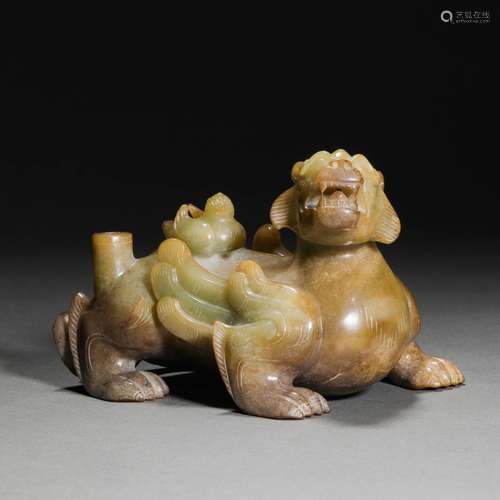 Ming Dynasty or Before,Hetian Jade Beast