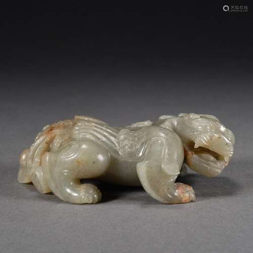 Ming Dynasty or Before,Hetian Jade Beast