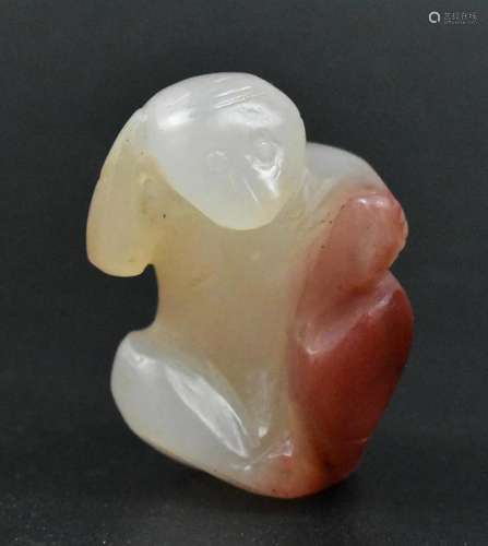 Chinese Agate Carved Monkey Figure, 18th C.