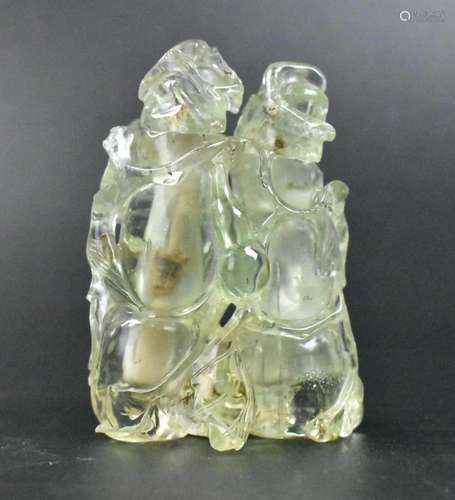 Chinese Tourmaline Carved Snuff Bottle, Qing D.