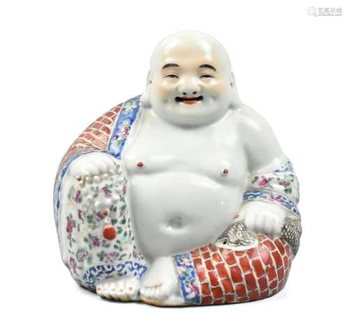 Chinese Famille Rose Laughing Buddha Figure, ROC P