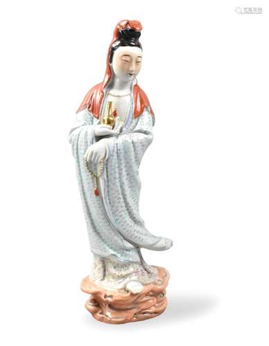 Chinese Famille Rose Guanyin,Figure ROC Period