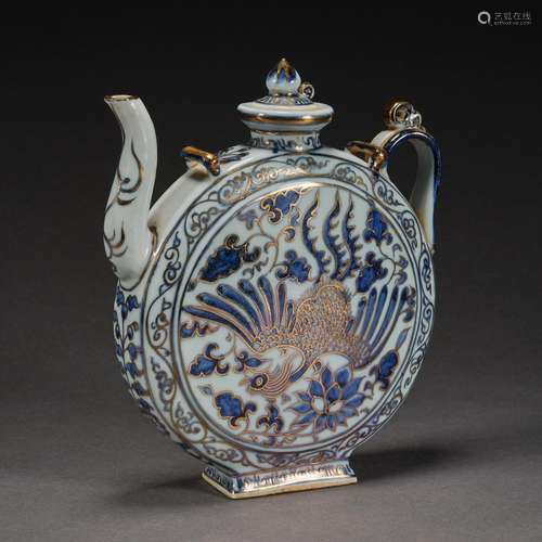 Ming Dynasty or Before,Blue and White Moon Holding Pot