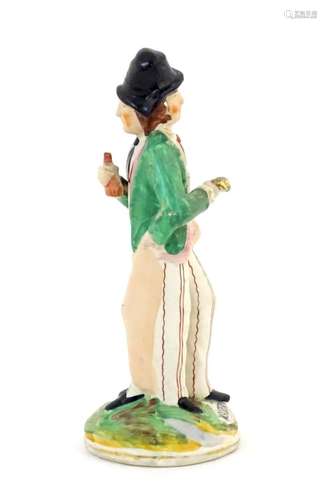 A Victorian Staffordshire pottery double-sided figure of a m...