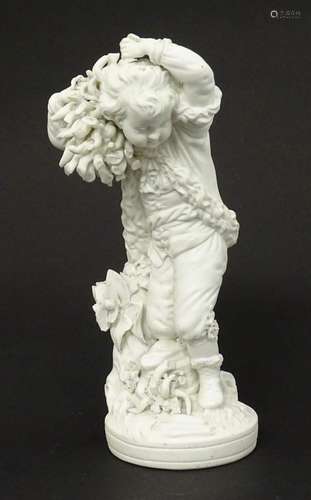 A Derby bisque porcelain figure from The Seasons modelled as...