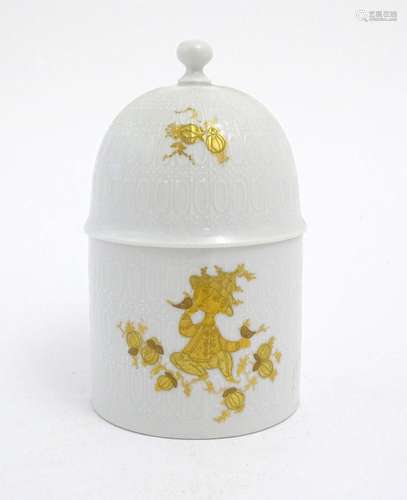 A Rosenthal pot and cover with gilt decoration 'Romanze&...