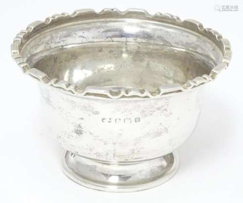 A silver sugar bowl hallmarked Birmingham 1930, maker Marson...