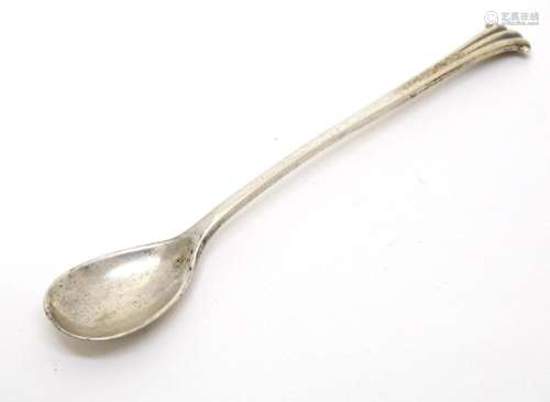 A silver Onslow pattern mustard spoon of ladle form hallmark...