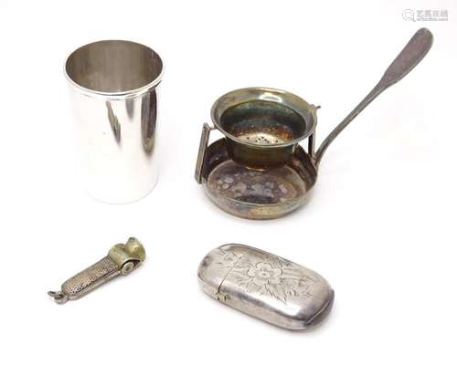 A quantity of silver plate / white metal items comprising be...