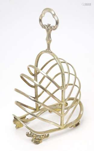 A Victorian silver plate toast rack by Martin Hall & Co ...