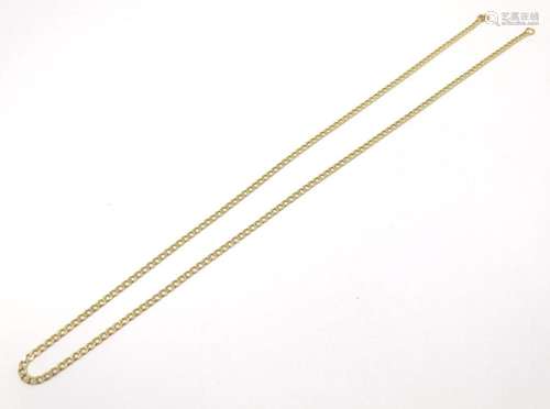 A 9ct gold chain approx 18" long