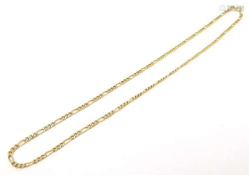 A 9ct gold necklace approx 18" long