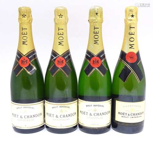 Champagne : Four 750ml bottles of Moet & Chandon Brut Im...