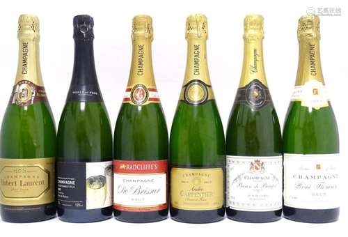 Champagne : Six assorted 750ml bottles of champagne comprisi...