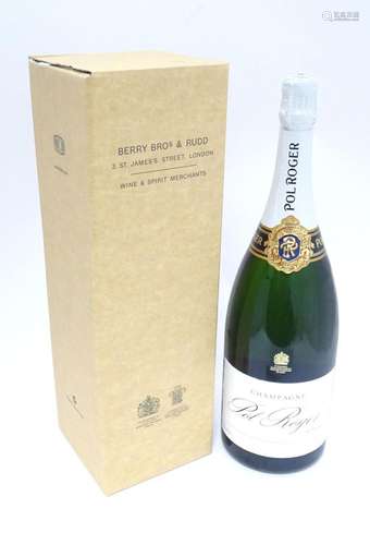 Champagne : A 1500ml magnum bottle of Pol Rogers champagne, ...