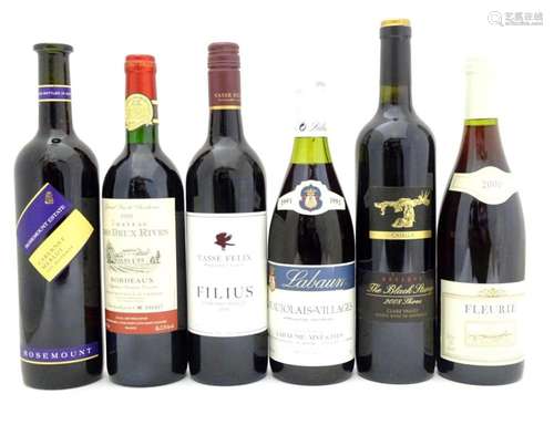 Red Wine : Six assorted 750ml bottles of red wine comprising...