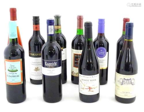 Red Wine : Ten assorted 750ml bottles of wine to include Cha...