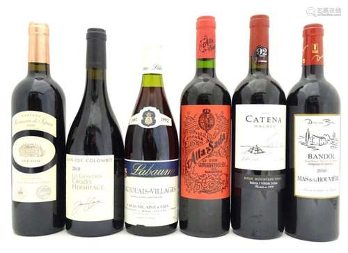 Red Wine : Six assorted 750ml bottles of red wine comprising...