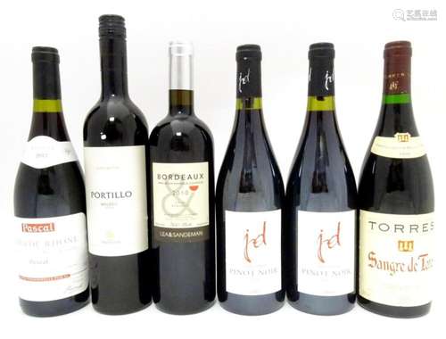 Red Wine : Six 750ml bottles of red wine comprising two bott...