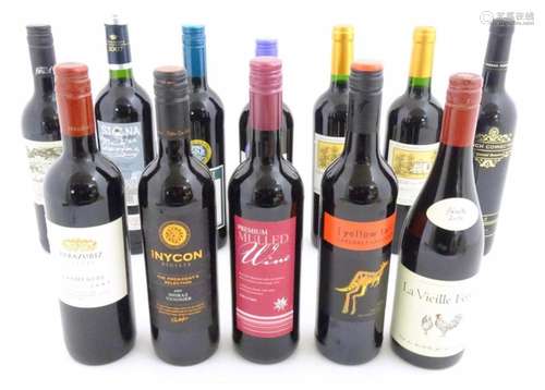 Red Wine : Twelve assorted 750ml bottles of red wine to incl...