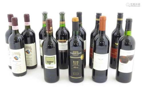 Red Wine : Twelve assorted 750ml bottles of red wine to incl...