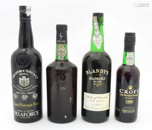 Port / Fortified Wine : Four assorted bottles of fortified w...