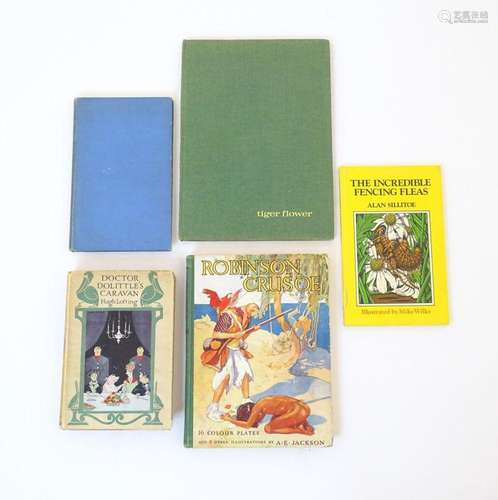 Books: Five assorted books comprising Tiger Flower by Robert...