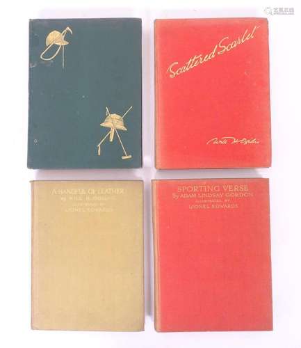 Books: Four sporting books comprising Sporting Verse by Adam...