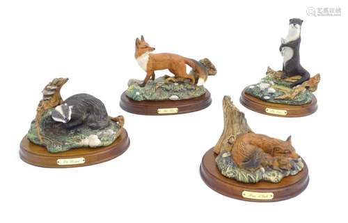 Four Royal Doulton models of animals from the Wildlife colle...