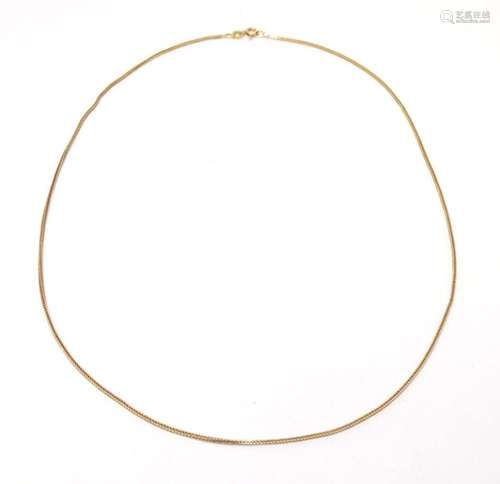 A 9ct gold necklace. Approx 20" long