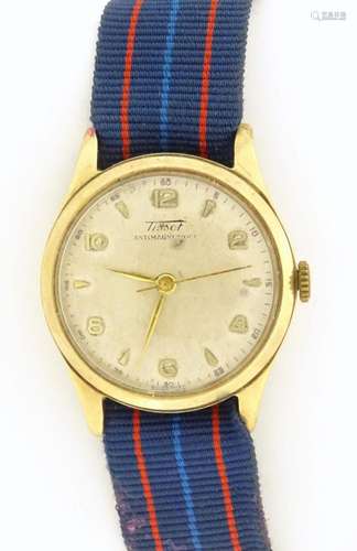 A Tissot Antimagnetique gentleman's wrist watch with 9ct...