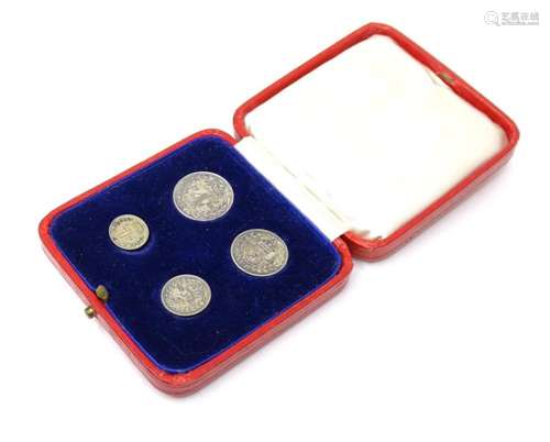 Coins: A George VI four coin Maundy Money set, dated 1938. C...