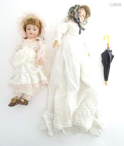 Toys: A 20thC German Armand Marseille doll with bisque head ...