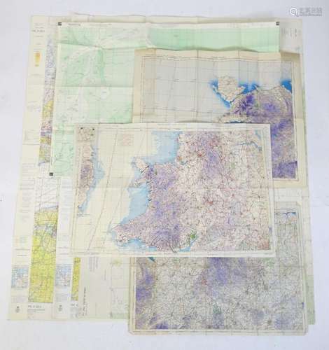 Militaria: aeronautical navigation charts / maps, comprising...