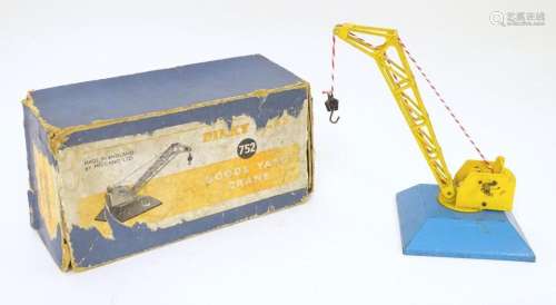 Toy: A Dinky Toys Goods Yard Crane, no. 752, with original b...
