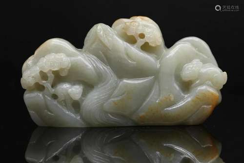 A Celadon with Russet Skin 'Mountain' Brushrest, Qin...