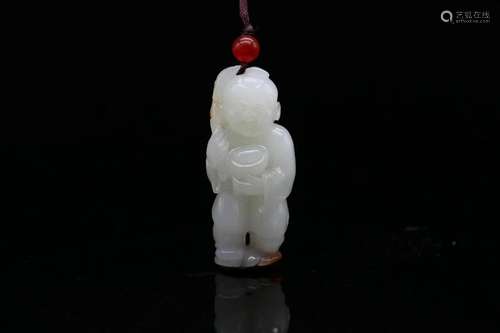 A White Jade Figure of A Boy, Contemporary (Private English ...