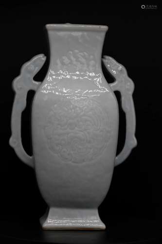 A Claire De Lune-Glazed Two-Handled Vase With Yongzheng Mark...