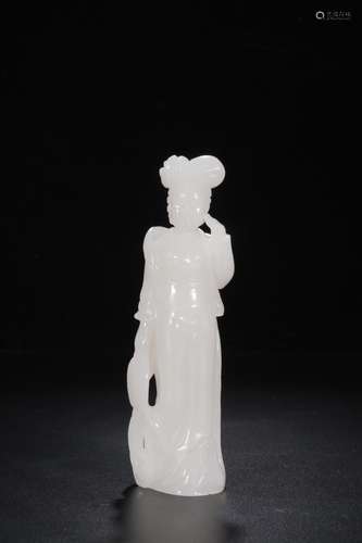 Night: hetian jade, maid furnishing articlesSize: 15.2 cm wi...