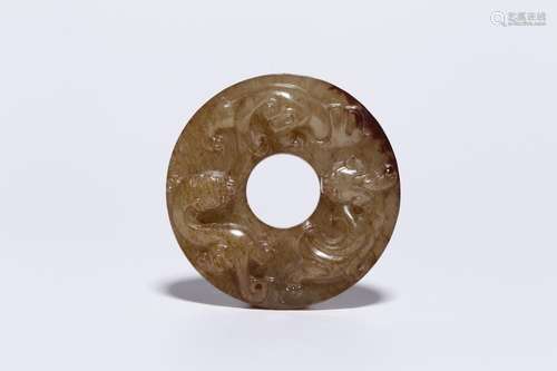 Zen: hetian jade belt ooze therefore jade dragon pattern34 g...