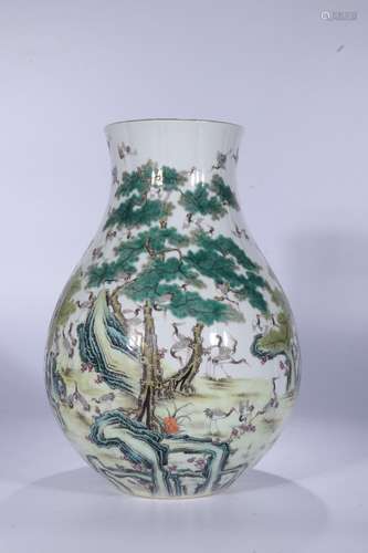 : white glaze enamel, pine crane live of the reward bottleSi...