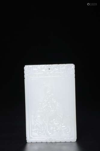 Peggy: hetian jade BuddhaSize: 8 cm high 5.2 x 1 cm wide, 12...