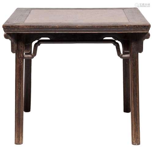 Chinese Eight Immortals Square Table with Stone Top, circa 1...