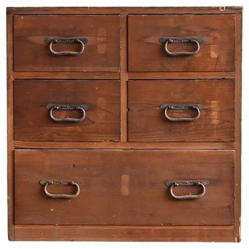 Japanese Antique Wooden Drawer / Tansu Chest / 1868-1926 / M...