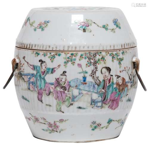 Chinese Famille Rose Soup Tureen with Children in Garden, c....