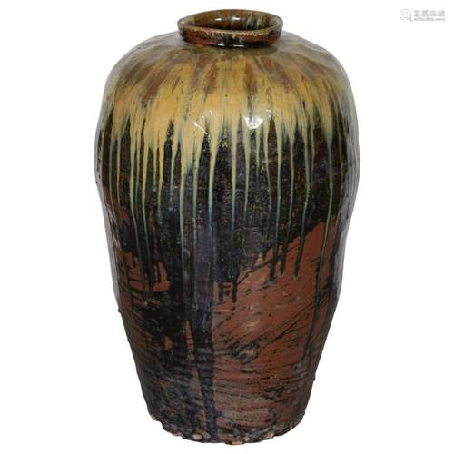 Tall Antique Ceramic Wine Jar